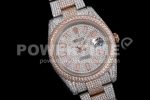 Rolex DateJust 41mm Jumbo SS/RG TWF Full Paved Diamonds Dial and Bracelet Super Clone Watch - Image 3