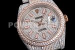 Rolex DateJust 41mm Jumbo SS/RG TWF Full Paved Diamonds Dial and Bracelet Super Clone Watch - Image 6