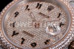 Rolex DateJust 41mm Jumbo SS/RG TWF Roman Scale Full Paved Diamonds Dial and Bracelet Super Clone Watch - Image 8