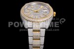 Rolex DateJust 41mm Jumbo SS/YG TWF Full Paved Diamonds Dial and Bracelet Super Clone Watch - Image 7