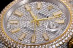 Rolex DateJust 41mm Jumbo SS/YG TWF Full Paved Diamonds Dial and Bracelet Super Clone Watch - Image 8