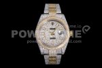 Rolex DateJust 41mm Jumbo SS/YG TWF Full Paved Diamonds Dial and Bracelet Super Clone Watch