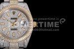 Rolex DateJust 41mm Jumbo SS/YG TWF Full Paved Diamonds Dial and Bracelet Super Clone Watch - Image 6