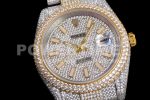 Rolex DateJust 41mm Jumbo SS/YG TWF Full Paved Diamonds Dial and Bracelet Super Clone Watch - Image 5