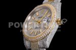 Rolex DateJust 41mm Jumbo SS/YG TWF Full Paved Diamonds Dial and Bracelet Super Clone Watch - Image 9