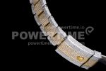 Rolex DateJust 41mm Jumbo SS/YG TWF Roman Scale Full Paved Diamonds Dial and Bracelet Super Clone Watch - Image 14