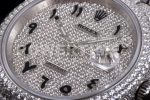 Rolex DateJust 41mm Jumbo SS TWF Roman Scale Full Paved Diamonds Dial and Bracelet Super Clone Watch - Image 7