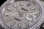 Rolex DateJust 41mm Jumbo SS TWF Full Paved Diamonds Dial and Bracelet Super Clone Watch - Image 7