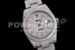Rolex DateJust 41mm Jumbo SS TWF Full Paved Diamonds Dial and Bracelet Super Clone Watch - Image 3