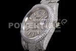 Rolex DateJust 41mm Jumbo SS TWF Full Paved Diamonds Dial and Bracelet Super Clone Watch - Image 9