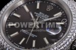 Rolex DateJust 41mm White Diamond Bezel SS TWF Best Edition Grey Dial SS Bracelet Super Clone Watch - Image 7
