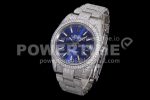 Rolex DateJust 41mm White Diamond Bezel SS TWF Best Edition Blue Dial SS Bracelet Super Clone Watch - Image 2