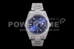 Rolex DateJust 41mm White Diamond Bezel SS TWF Best Edition Blue Dial SS Bracelet Super Clone Watch