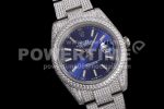 Rolex DateJust 41mm White Diamond Bezel SS TWF Best Edition Blue Dial SS Bracelet Super Clone Watch - Image 3