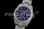 Rolex DateJust 41mm White Diamond Bezel SS TWF Best Edition Blue Dial SS Bracelet Super Clone Watch - Image 4