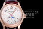 Patek Philippe Complications 5205R RG GRF Best Edition White Dial on Brown Leather Strap A324 Super Clone Watch - Image 4