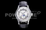 Patek Philippe Annual Calendar 5205G GRF Best Edition White Dial on Black Leather Strap A324 Super Clone Watch