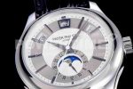 Patek Philippe Annual Calendar 5205G GRF Best Edition White Dial on Black Leather Strap A324 Super Clone Watch - Image 5