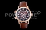 Patek Philippe Calatrava 5524R Pilot Travel Time RG GRF Brown Dial on Brown Leather Strap MIYOTA 9015 Super Clone Watch