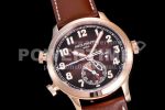 Patek Philippe Calatrava 5524R Pilot Travel Time RG GRF Brown Dial on Brown Leather Strap MIYOTA 9015 Super Clone Watch - Image 2