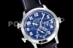 Patek Philippe Calatrava 5524G Pilot Travel Time GRF Blue Dial on Black Leather Strap MIYOTA 9015 Super Clone Watch - Image 2
