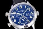 Patek Philippe Calatrava 5524G Pilot Travel Time GRF Blue Dial on Black Leather Strap MIYOTA 9015 Super Clone Watch - Image 5