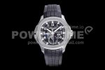 Patek Philippe Aquanaut 5164A SS GRF Best Edition Black Dial on Black Rubber Strap A324 Super Clone Watch V2
