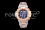 Patek Philippe PP0150C – 5980 Nautilis Chrono RG/SS TWF Blue A-7750 Super Clone Watch