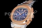 Patek Philippe PP0150C – 5980 Nautilis Chrono RG/SS TWF Blue A-7750 Super Clone Watch - Image 3