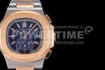 Patek Philippe PP0150C – 5980 Nautilis Chrono RG/SS TWF Blue A-7750 Super Clone Watch - Image 4