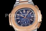 Patek Philippe PP0150C – 5980 Nautilis Chrono RG/SS TWF Blue A-7750 Super Clone Watch - Image 5