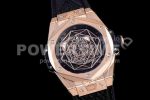 Hublot Big Bang Unico Sang Bleu RG Plated Titanium HRF Black Dial on Black Gummy Strap HUB1213 Super Clone Watch - Image 2