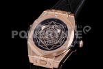 Hublot Big Bang Unico Sang Bleu RG Plated Titanium HRF Black Dial on Black Gummy Strap HUB1213 Super Clone Watch - Image 3