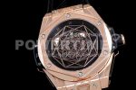 Hublot Big Bang Unico Sang Bleu RG Plated Titanium HRF Black Dial on Black Gummy Strap HUB1213 Super Clone Watch - Image 5