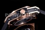 Hublot Big Bang Unico Sang Bleu RG Plated Titanium HRF Black Dial on Black Gummy Strap HUB1213 Super Clone Watch - Image 7