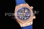 Hublot Big Bang Unico RG ZF 1:1 Best Edition Blue Skeleton Dial on Blue Rubber Strap A1280 Super Clone Watch - Image 2