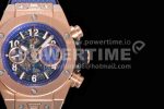 Hublot Big Bang Unico RG ZF 1:1 Best Edition Blue Skeleton Dial on Blue Rubber Strap A1280 Super Clone Watch - Image 4