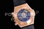 Hublot Big Bang Unico RG ZF 1:1 Best Edition Blue Skeleton Dial on Blue Rubber Strap A1280 Super Clone Watch - Image 7