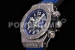 Hublot Big Bang Unico Titanium ZF 1:1 Best Edition Blue Skeleton Dial on Blue Rubber Strap A1280 Super Clone Watch - Image 6