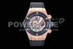 Hublot Big Bang Unico RG ZF 1:1 Best Edition Skeleton Dial on Black Rubber Strap A1280 Super Clone Watch