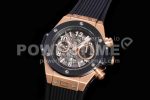 Hublot Big Bang Unico RG ZF 1:1 Best Edition Skeleton Dial on Black Rubber Strap A1280 Super Clone Watch - Image 3