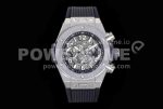 Hublot Big Bang Unico Titanium ZF 1:1 Best Edition Skeleton Dial on Black Rubber Strap A1280 Super Clone Watch