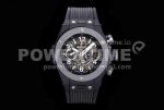 Hublot Big Bang Unico Black Ceramic HBF 1:1 Best Edition Black Skeleton Dial on Black Rubber Strap A1242 Super Clone Watch