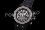 Hublot Big Bang Unico Black Ceramic HBF 1:1 Best Edition Black Skeleton Dial on Black Rubber Strap A1242 Super Clone Watch - Image 3