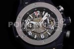 Hublot Big Bang Unico Black Ceramic HBF 1:1 Best Edition Black Skeleton Dial on Black Rubber Strap A1242 Super Clone Watch - Image 5