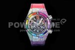 Hublot Big Bang Unico Rainbow King SS 45mm ZF 1:1 Best Edition on Rainbow Gummy Strap A1242 Super Clone Watch