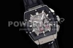 Hublot Spirit of Big Bang SS HBF Best Edition Black Bezel White Dial on Black Gummy Strap A7750 Super Clone Watch - Image 2