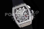 Hublot Spirit of Big Bang SS HBF Best Edition SS Bezel White Dial on Black Gummy Strap A7750 Super Clone Watch - Image 2