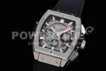 Hublot Spirit of Big Bang SS HBF Best Edition SS Bezel White Dial on Black Gummy Strap A7750 Super Clone Watch - Image 3