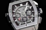 Hublot Spirit of Big Bang SS HBF Best Edition SS Bezel White Dial on Black Gummy Strap A7750 Super Clone Watch - Image 5